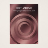 Spiral Roos Gold Ombre Earring Holder Display Kaar Visitekaartje (Voorkant)