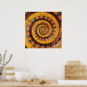 Spiral Roulette Wheel Droste Poster (Keuken)