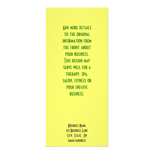 Spiral Scratch Reclamekaart (Achterkant)