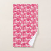 Spiral Seashell Block Print, Coral Pink & Fuchsia Bad Handdoek (Handdoek)