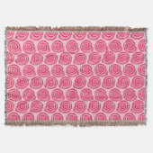 Spiral Seashell Block Print, Coral Pink & Fuchsia Deken (Voorkant)