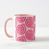 Spiral Seashell Block Print, Coral Pink & Fuchsia Mok (Links)