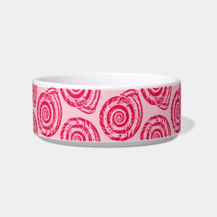Spiral Seashell Block Print, Coral Pink & Fuchsia Voerbakje