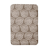 Spiral Seashell Block Print, Taupe Tan en Cream Badmat (Voorkant Verticaal)