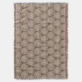 Spiral Seashell Block Print, Taupe Tan en Cream Deken (Voorkant Verticaal)