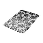 Spiral Seashell Block Print, zwart-wit Badmat (Gekanteld)