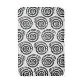 Spiral Seashell Block Print, zwart-wit Badmat (Voorkant Verticaal)