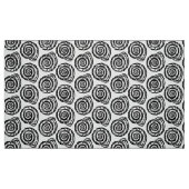 Spiral Seashell Block Print, zwart-wit Stof (Fat Quarter)