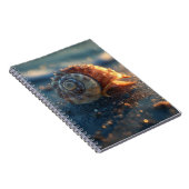Spiral Seashell Golden Light Notitieboek (Rechterzijde)