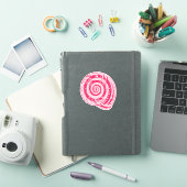 Spiral Seashell in Coral Pink & Fuchsia Sticker (iPad Cover)