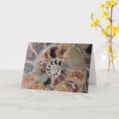 Spiral Shell Fossil Blank Wenskaart Kaart (Gele Bloem)