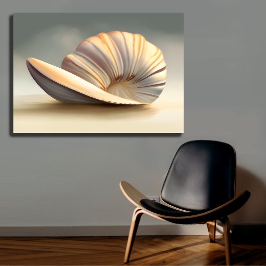 Spiral Shell Ocean Home Decor Canvas Afdruk