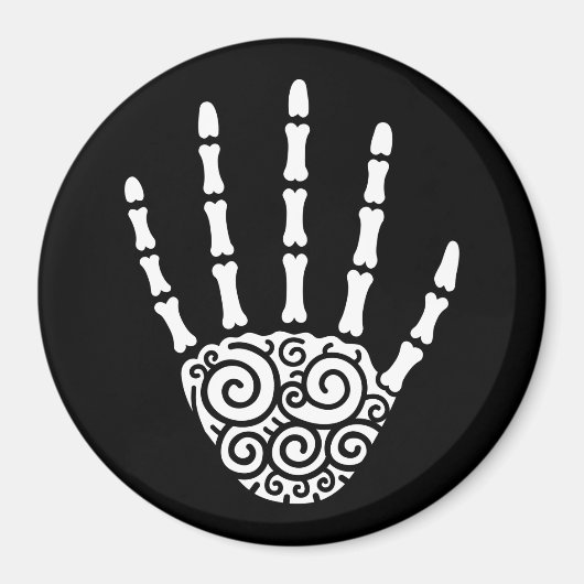 Spiral Skeleton Hand Magneet (Voorkant)