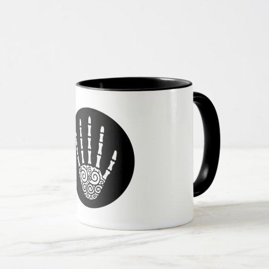 Spiral Skeleton Hand Mok (Voorkant rechts)