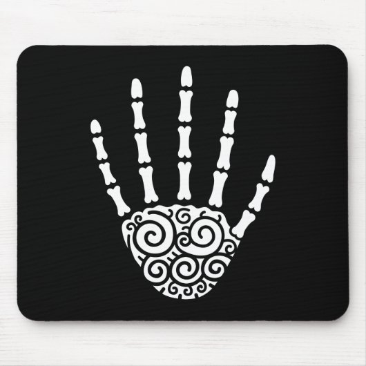Spiral Skeleton Hand Muismat (Voorkant)