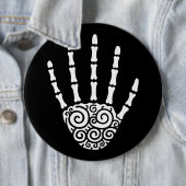 Spiral Skeleton Hand Ronde Button 6,0 Cm (In situ)