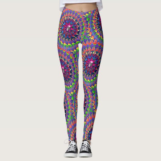 Spiral Skulls Leggings (Voorkant)