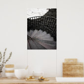 Spiral Staircase Black en White Poster (Keuken)