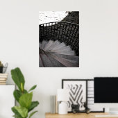 Spiral Staircase Black en White Poster (Thuiskantoor)