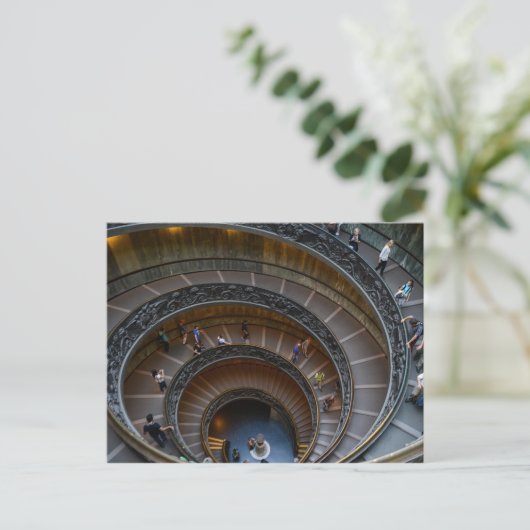 Spiral Staircase van het Vaticaans Museum Briefkaart (Staand voorkant)