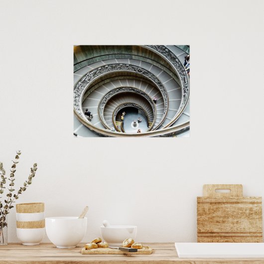 Spiral Staircase, Vaticaans Museum, Poster (Keuken)