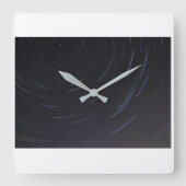 Spiral Star Square Wall Clock Vierkante Klok (Voorkant)