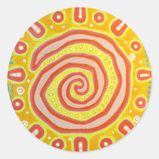 Spiral Sun Ronde Sticker