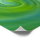 Spiral Swirl - Groen Poster (Hoek)