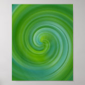 Spiral Swirl - Groen Poster (Voorkant)