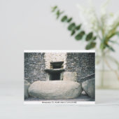 Spiral symbol curbstone, Newgrange, Ierland Briefkaart (Staand voorkant)