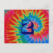 Spiral Tie Dye bruiloft Tabel 2 Briefkaart (Voorkant)