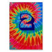 Spiral Tie Dye bruiloft Tabel 2 Kaart (Achterkant)