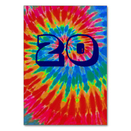 Spiral Tie Dye bruiloft Twintig Kaart
