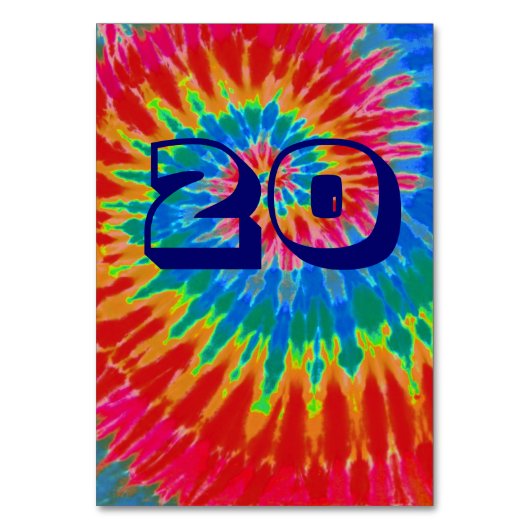Spiral Tie Dye bruiloft Twintig Kaart (Voorkant)