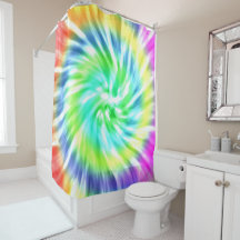 Spiral Tie Dye Design Showgordijn