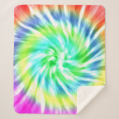 Spiral Tie Dye Pattern Sherpa Fleece Blanket Deken (Voorkant)