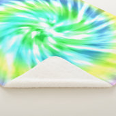 Spiral Tie Dye Pattern Sherpa Fleece Blanket Deken (3/4)