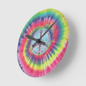 Spiral Tie Dye Ronde Klok (Hoek)
