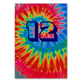 Spiral Tie Dye Trouwtafel Twaalf Kaart