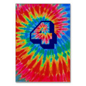 Spiral Tie Dye Trouwtafel Vier Kaart (Voorkant)