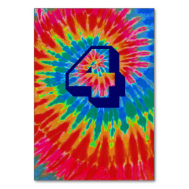 Spiral Tie Dye Trouwtafel Vier Kaart