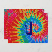 Spiral Tie Dye Weddenstabel One Briefkaart (Voorkant / Achterkant)