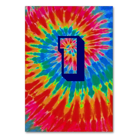 Spiral Tie Dye Weddenstabel One Kaart (Voorkant)