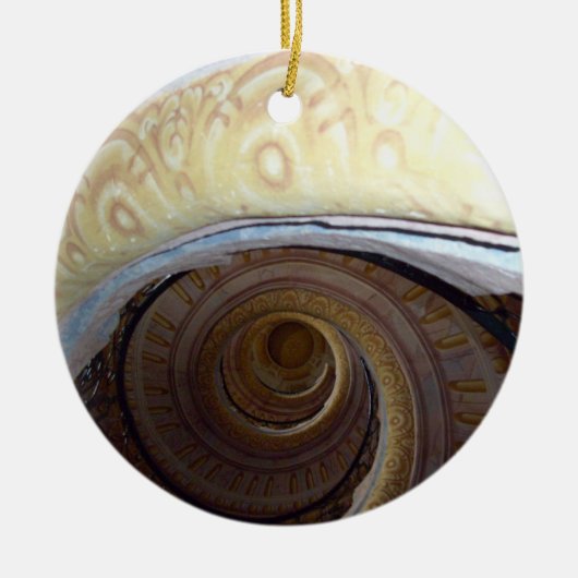 Spiral trap Melk Abby Keramisch Ornament (Voorkant)