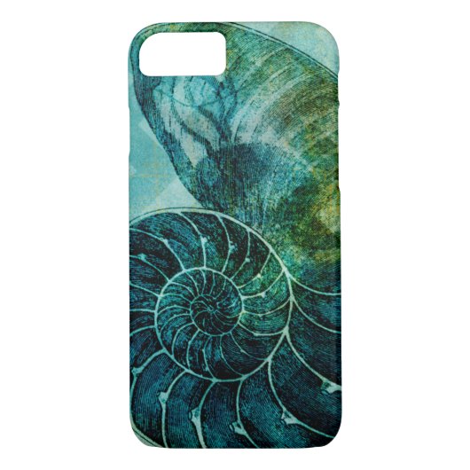 Spiral Turquoise Conch Shell Case-Mate iPhone Case (Achterkant)