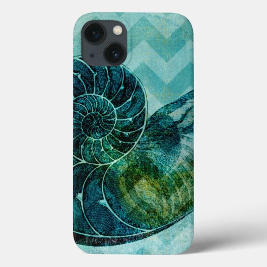 Spiral Turquoise Conch Shell Case-Mate iPhone Case (Achterkant)