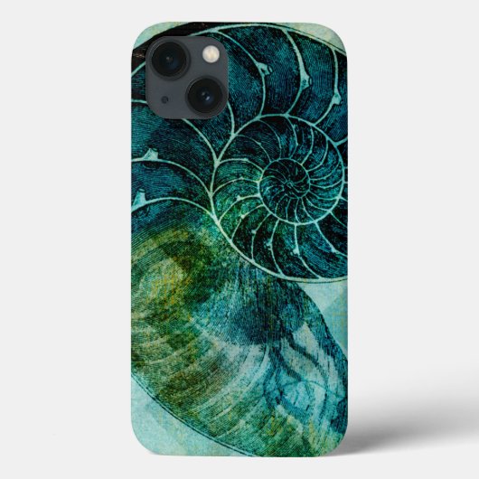 Spiral Turquoise Conch Shell Case-Mate iPhone Case (Achterkant)