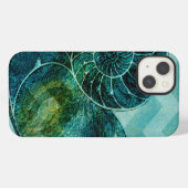 Spiral Turquoise Conch Shell iPhone Hoesje (Achterkant horizontaal)