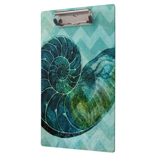 Spiral Turquoise Conch Shell Klembord (Links)