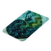 Spiral Turquoise Conch Shell Magneet (Linkerzijde)